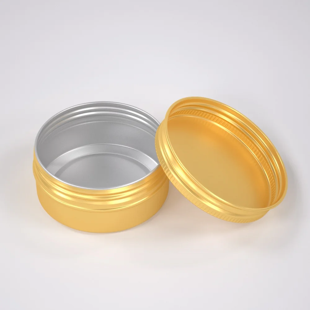 50ml Metal Packaging Tin Can Jar for Gift Aluminum Packing Tins Jars Round Empty Candles