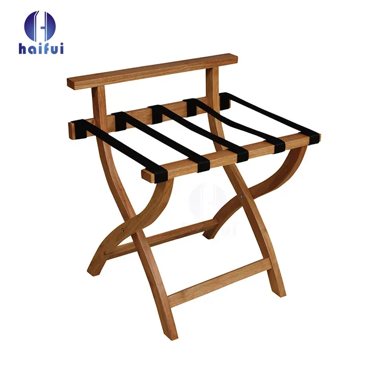 Hotel Guestroom Solid Wooden Luggage Rack Stand