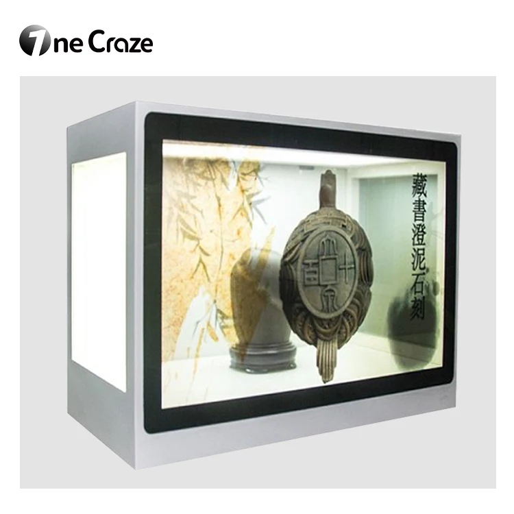 Multi size customization 3d holographic touch screen box 3d hologram interactive transparent lcd display showcase holobox