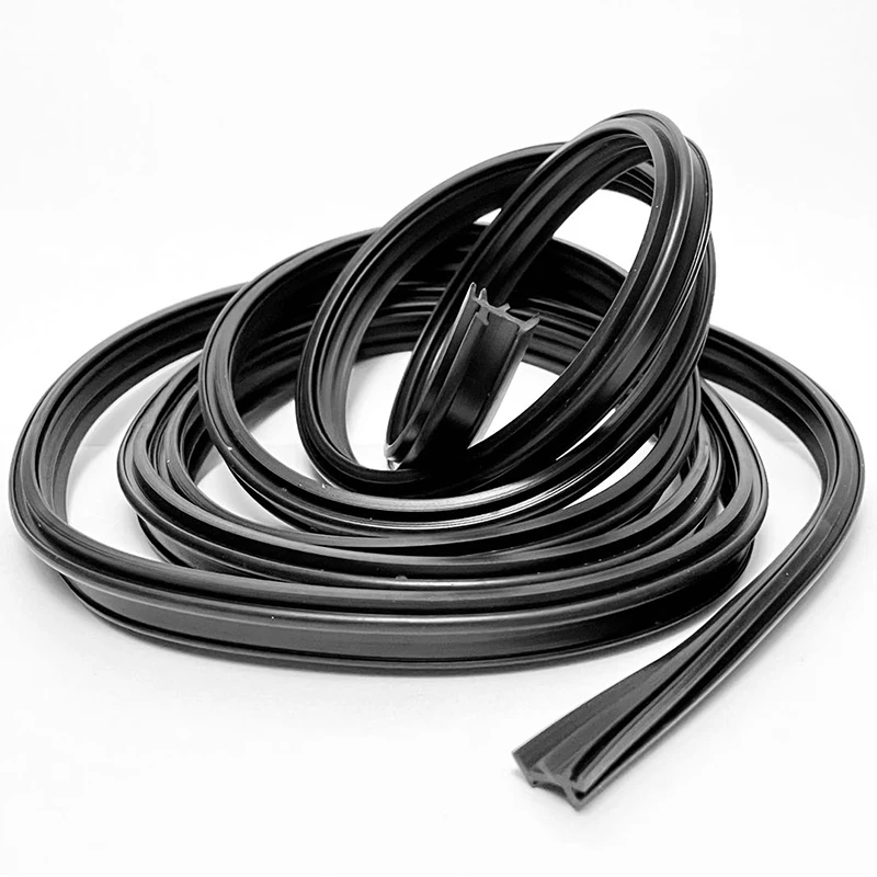 High rebound silicone flat weatherstripping sound insulation rubber strip door seal