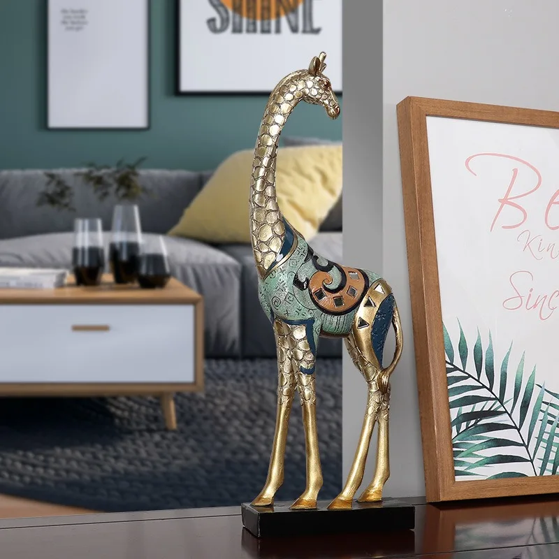 Giraffe Resin Ornaments Crafts Creative Nordic Wild Fashion Modern Desktop Table Animal Ornaments