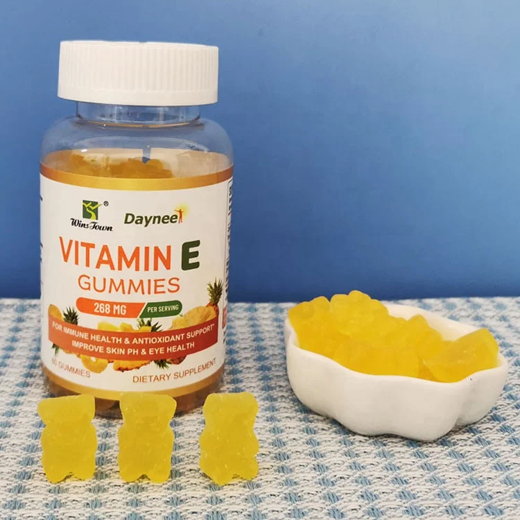 winstown daynee vitamin E gummies multi vitamin soft candy custom OEM skin whitening glow supplements vitamin E C d3 k2 gummies