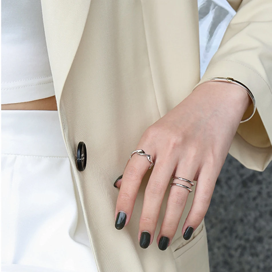 minimalist jewelry wholesale 925 sterling silver 18k gold vermeil twist women open rings