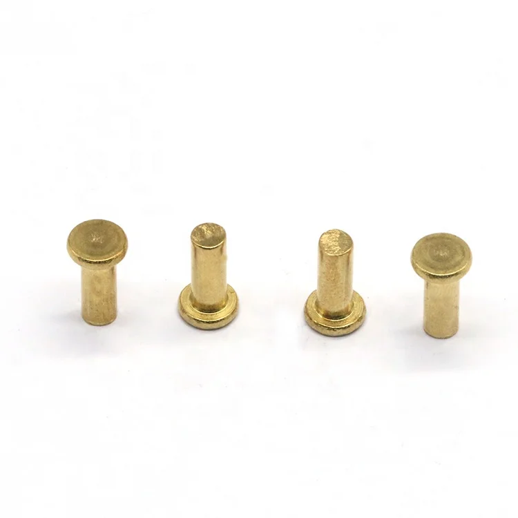 Brass Rivets ISO Certified China Remaches Supplier Flat Head Solid Rivets for General Industry
