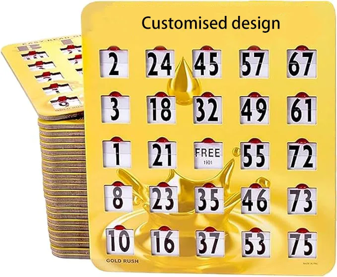 New Arrival Factory-Direct Pricing  Customized Professional Double-Sided Paper Print Number Bingo Card Game