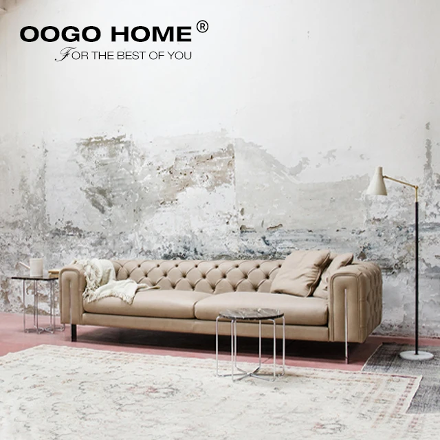 
American Luxury Style Meubles Modernes Furniture Violino Leather Sofa 