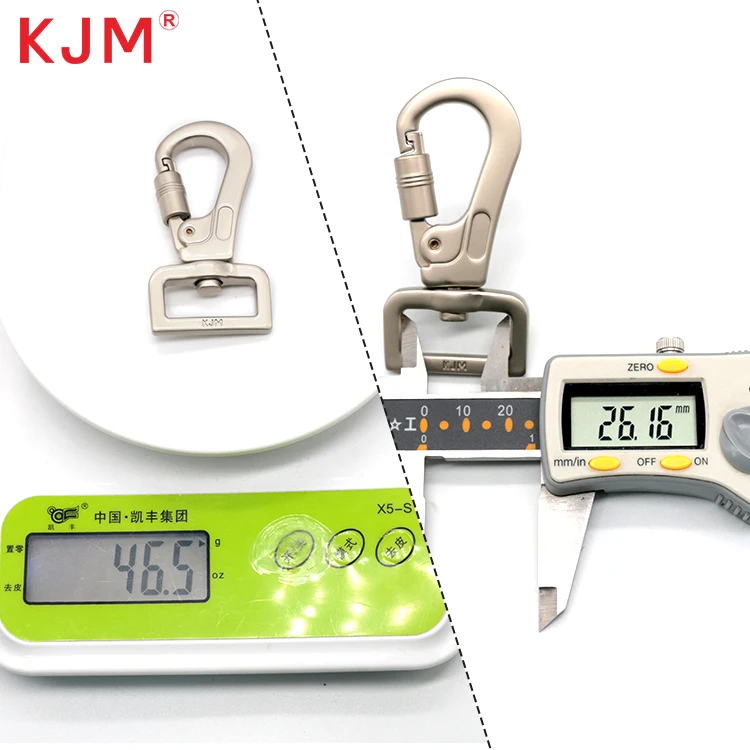 KJM Custom Logo Heavy Duty Matte Black Dog Hook Zinc Alloy Spring Swivel Snap Hook for Pet Leashes   Harnesses