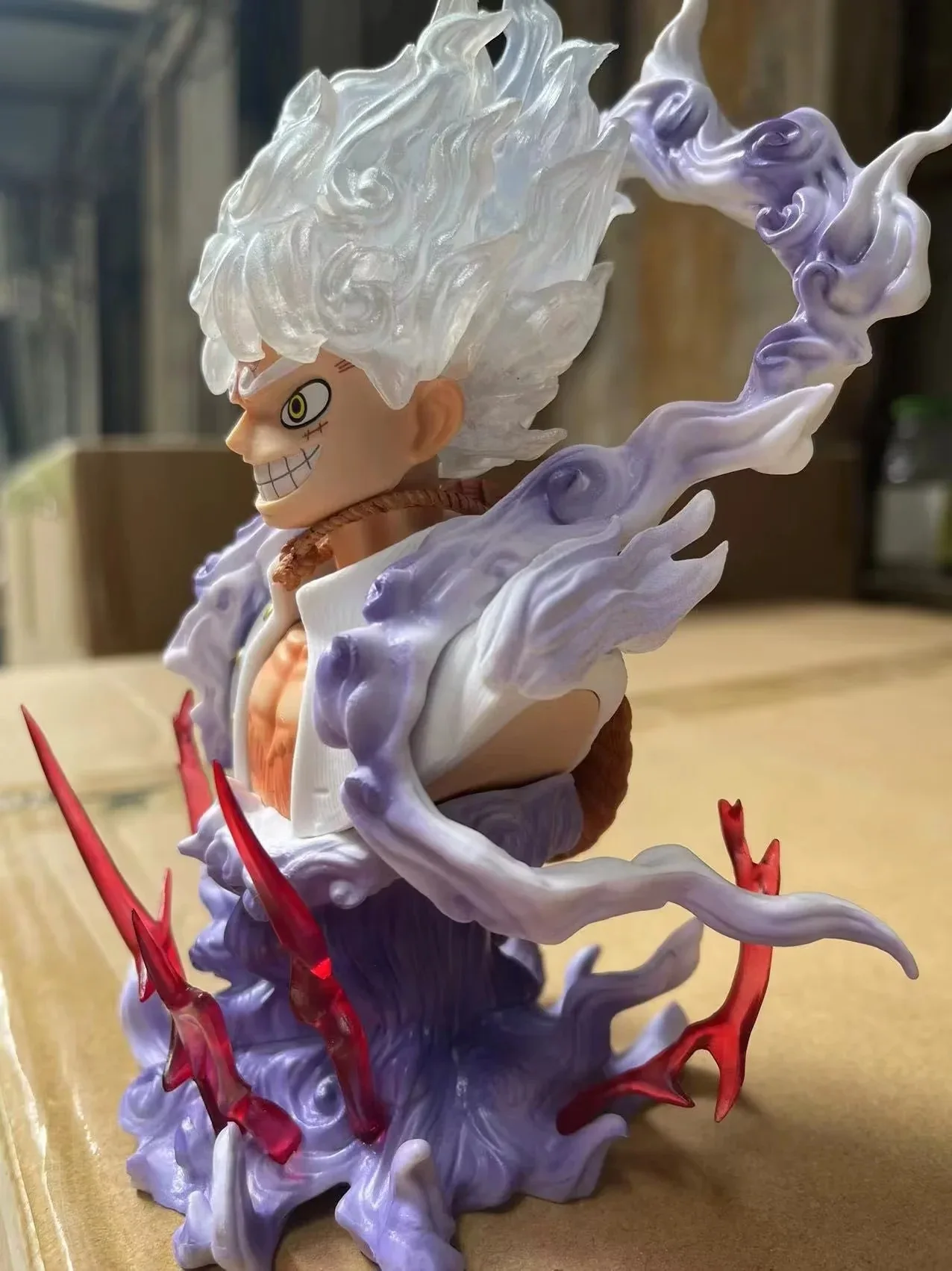 Besti 18cm Anime One Piece Figure Sun God Nika Gear 5 Luffy Action Figurine Monkey D Luffy Bust Statue PVC Collectible