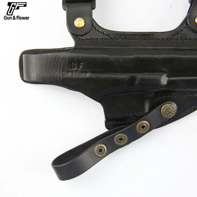 GunFlower Tactical Shoulder genuine Italy cowhide Leather vegetable tanned, premium leather Holster