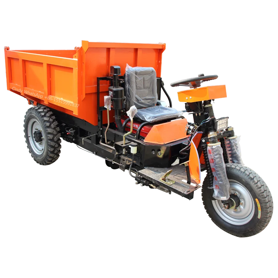Hot selling in Peru mini dumper dump motorcycle/front end loader tractor/mini pick up truck
