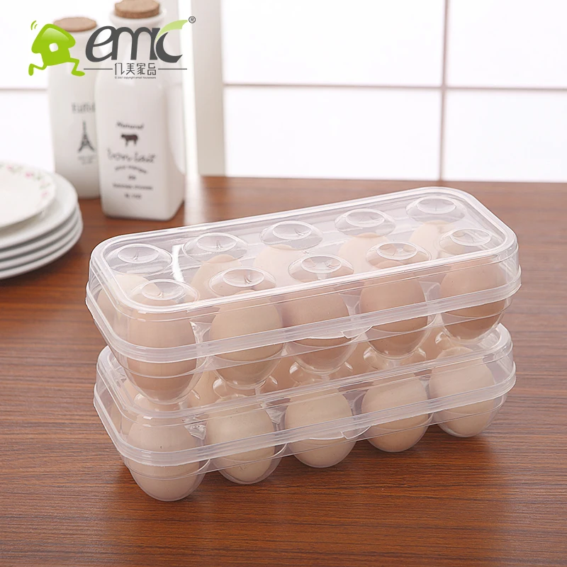 10 Grid Single-Layer Egg Box Basket Organizer Plastic Egg Food Container Storage Box Home Kitchen Transparent Case Egg Box