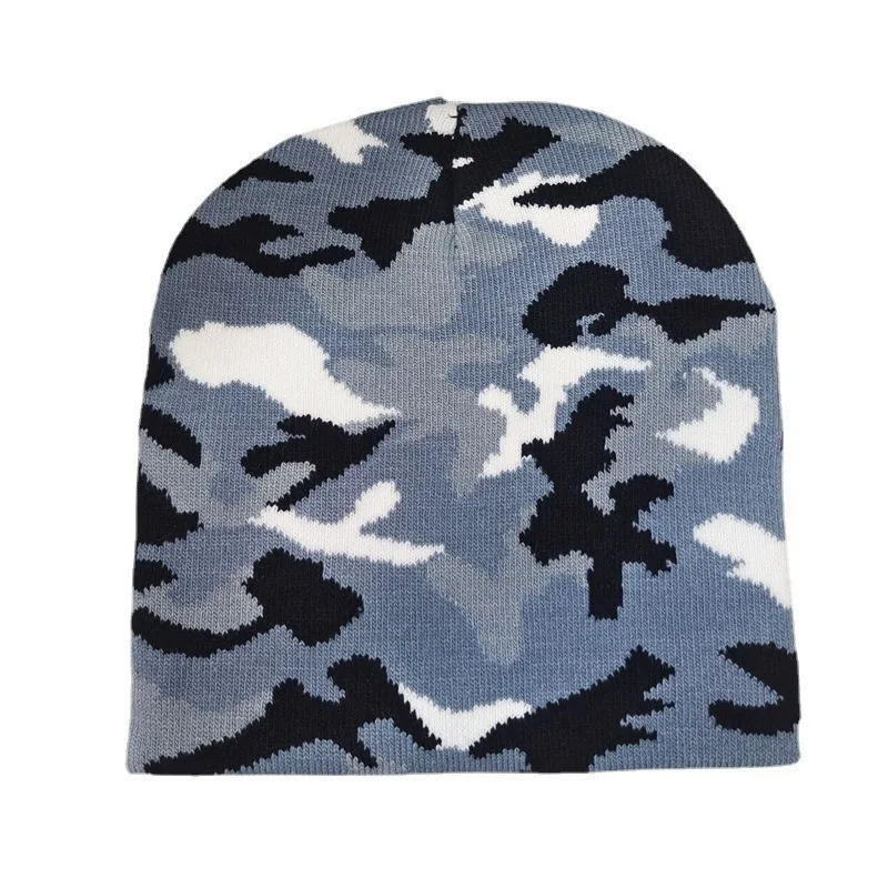 Hot sale cotton  Autumn Winter Knitted Wool Hat Men Women Outdoor Fashion Warm Ear Protection Breathable Camouflage Beanies hat