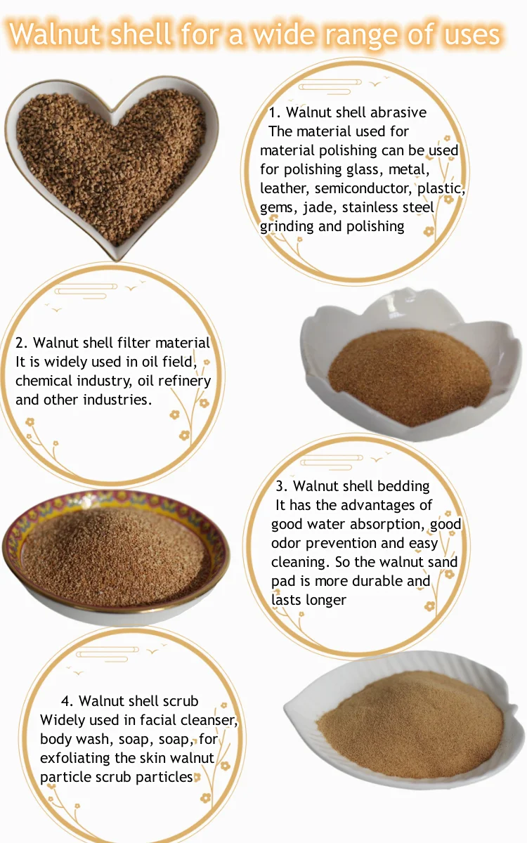 Good Adsorption Crushed Walnut Shell Powder Filter Material Walnut Shell