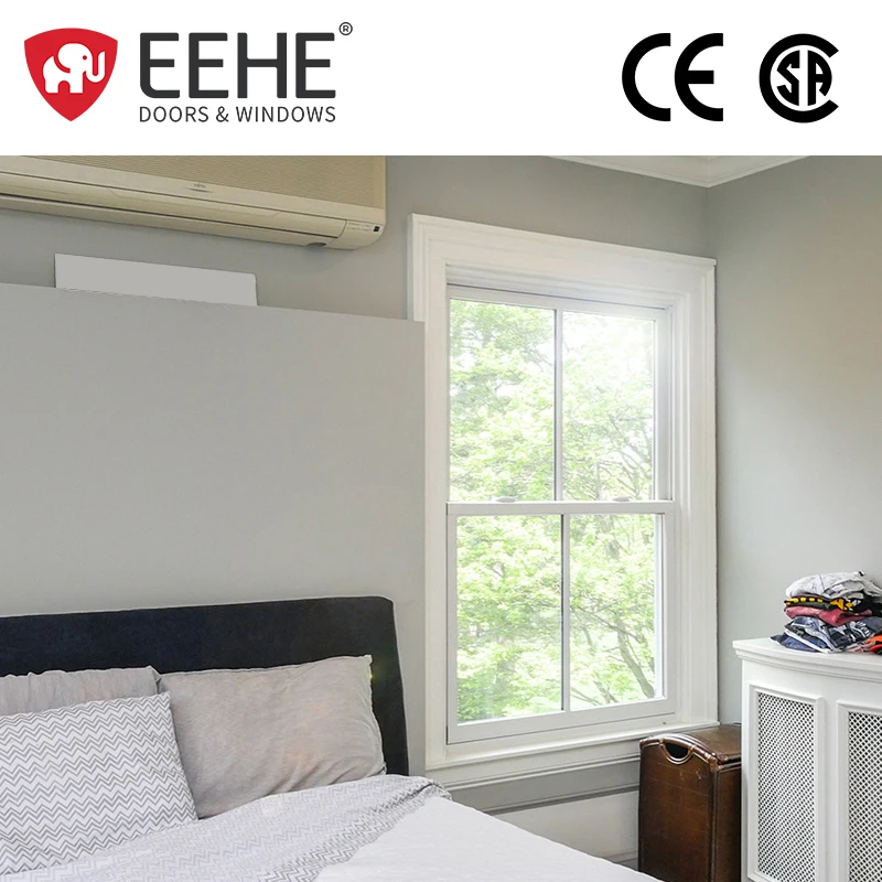 EEHE NFRC Certified Double Hung Windows Aluminum Screens Glass Hung Windows