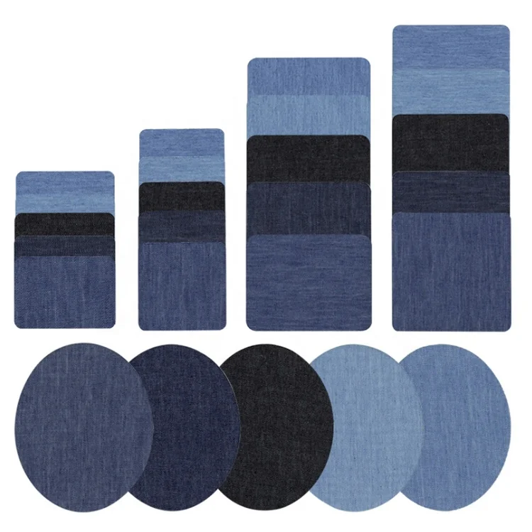 Factory Price Customizable Size Repair Jeans Knee Ironing Denim Patches For Repairing Jeans