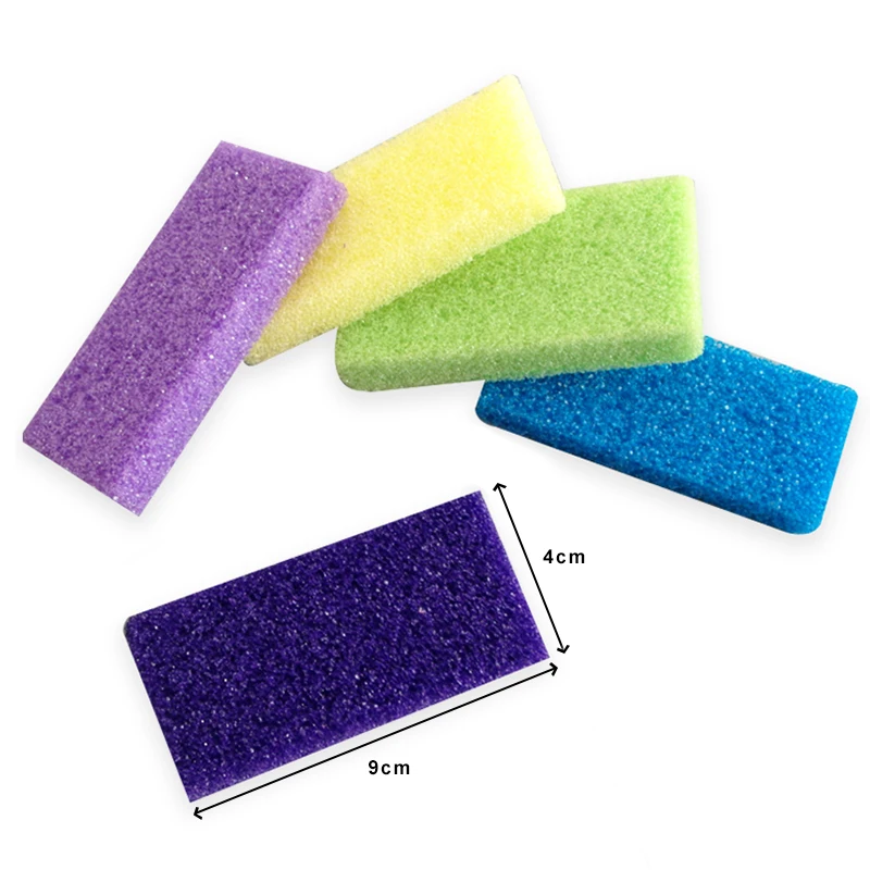 Wholesale purple yellow disposable pedicure pumice stone for feet hard skin callu