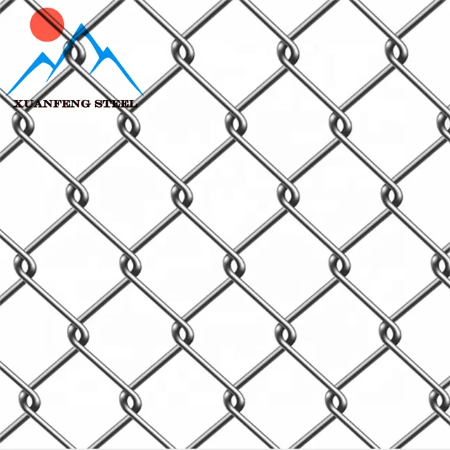 Hot dipped galvanized powder coated R1.8*15m Roll Galvanized Chain Link Fine Wire Mesh