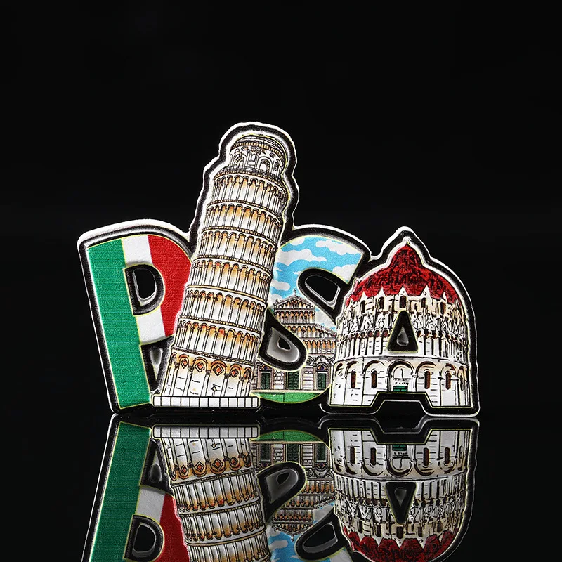 Creative Italy PISA Tourism Souvenir Refrigerator Magnet Customization 3D Printing Resin Crafts Fridge Magnet