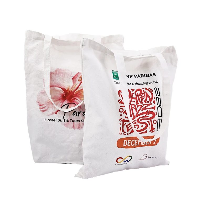custom Size large canvas tote bag custom printed logo own design cotton hand bags with pocket and zipper