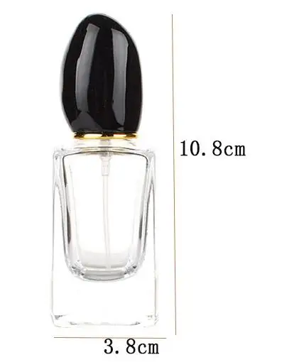 wholesale luxury 30ml 50ml 100ml square round spray cap empty refill glass bottle perfume bottle with packing