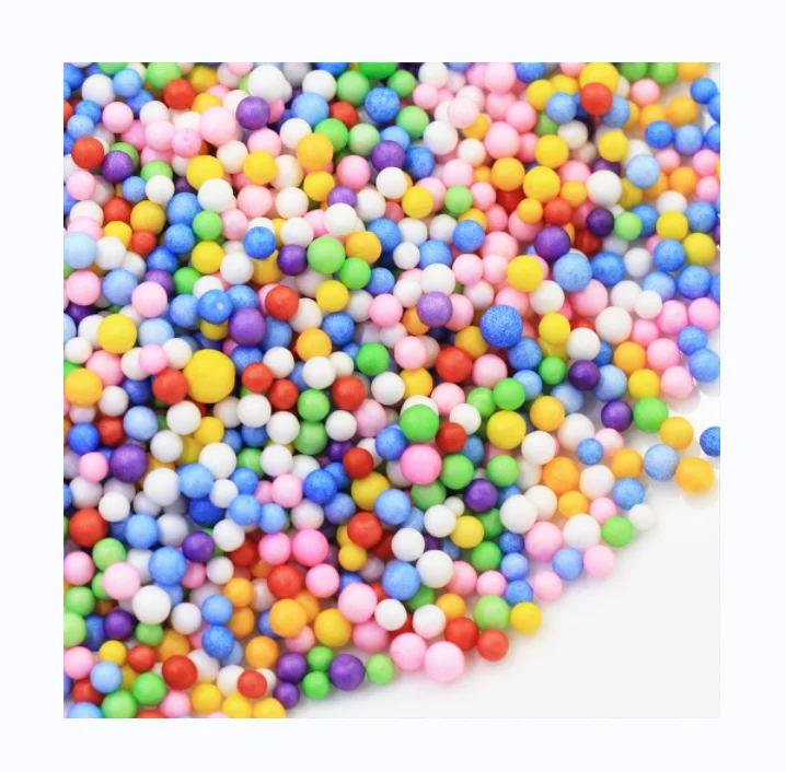 Mix Colors 2.5-3.5mm Foam Balls Snow Mud Particles Accessories Slime Balls Small Tiny Foam Beads For Foam Filler