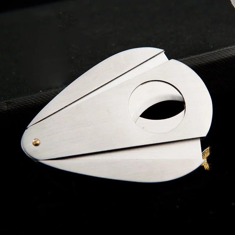 Luxury Cigar Accessories Stainless Steel Cohiba Table Chrome Cigar Cutter Vintage