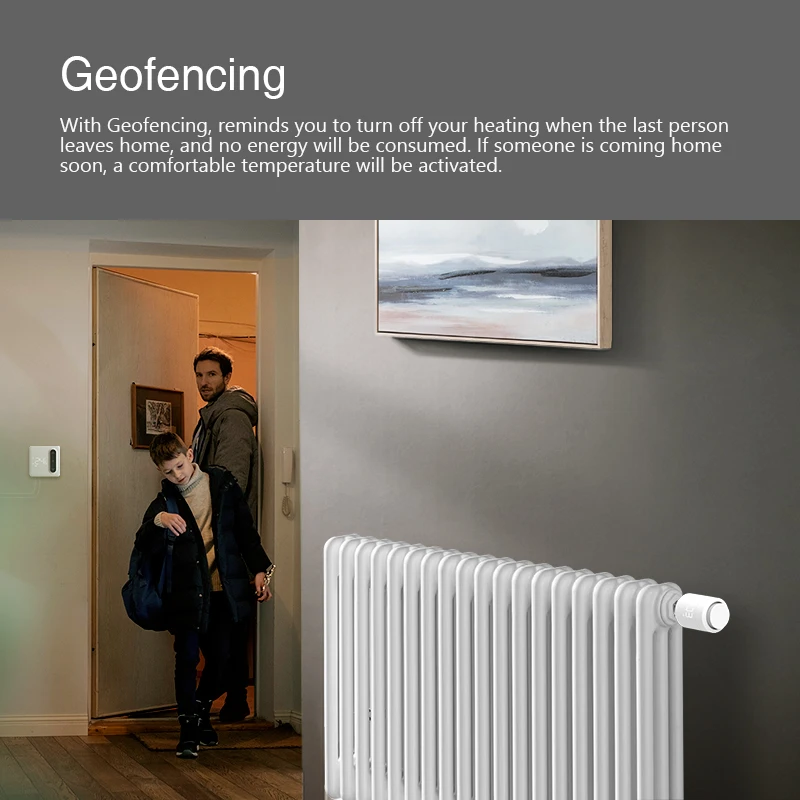Smart TRV Electric Radiator Valve Kit wired with boiler compatible Zigbee connection including thermostatic and gateway