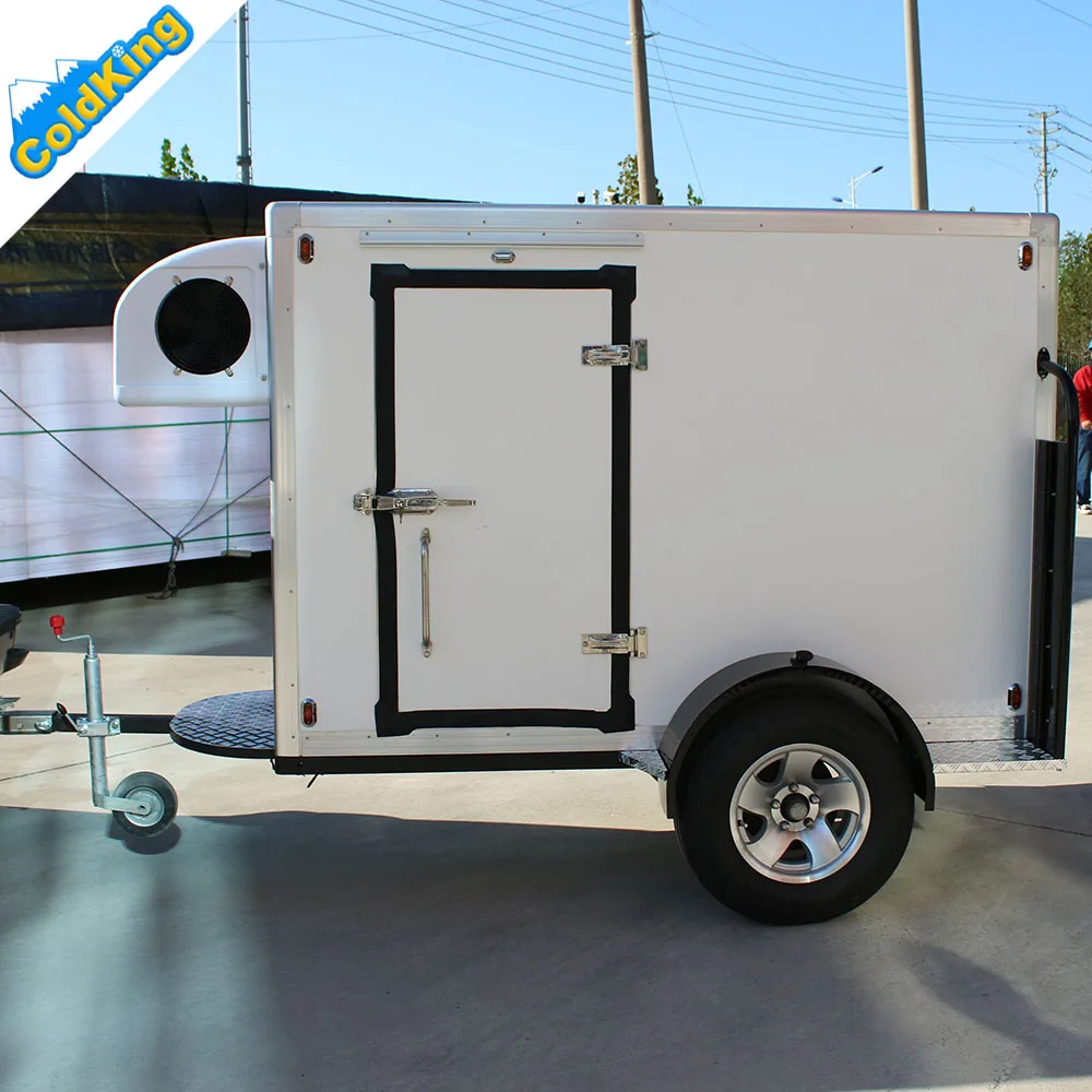 ATOP 7.2ft/2.2m length reefer trailer box body used GVW 1500Kgs single rubber torsion axle small utility trailer