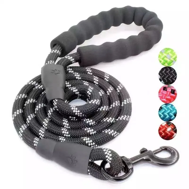 Reflective Nylon Braided Climbing Rope Pet Dog Leash 1.5m Durable Dog Lead Pet Leash