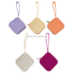 Customized Silicone Coin Pouch Small Kids Money Pouch/Coin Case keychain pouch