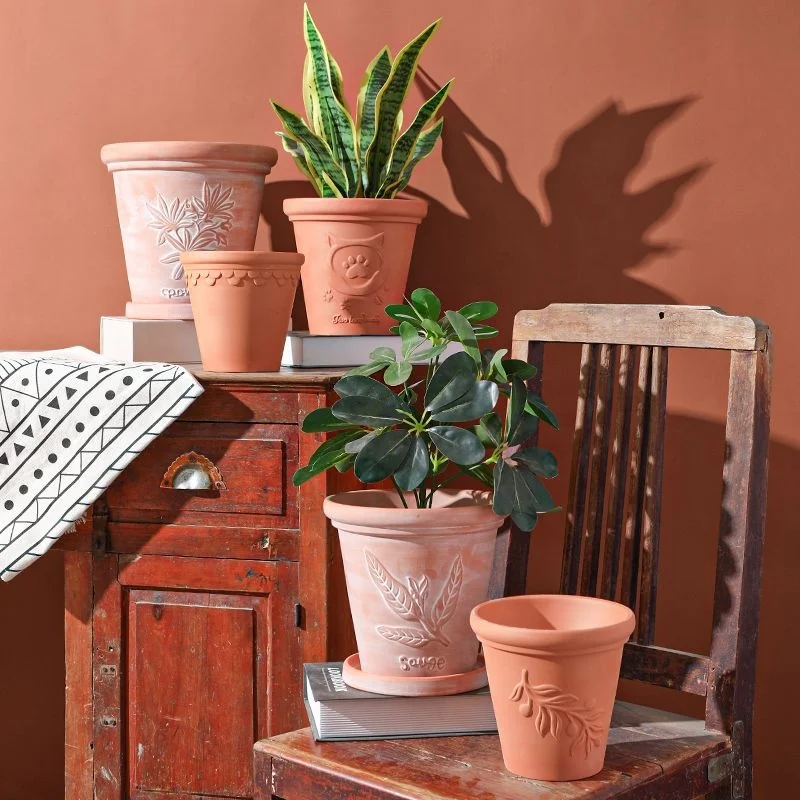 Hot Sale Terracotta Clay Planter Indoor Outdoor Garden Pot for Succulents Cacti Olive Flower Floor Hanging Use Wholesale