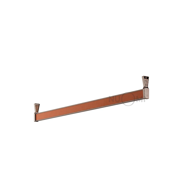 NUOMI Ralphie Series Covered Leather Hanger Wardrobe Accessories Closet Tube Wall Hanging Clothes Rail for