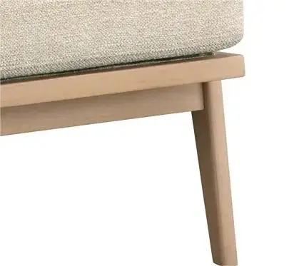 Modern Furniture Simple Style Linen Fabric Upholstery Wooden Single Seat Accent Concave Arm Chair