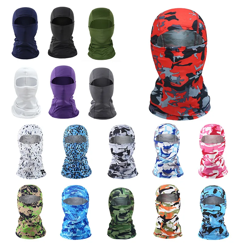 Balaclava Tactical Flying Tiger Sport Sun Protection Mask Quick Dry Ice Silk Fully Covered Hat with Fashion Print Beach Riding