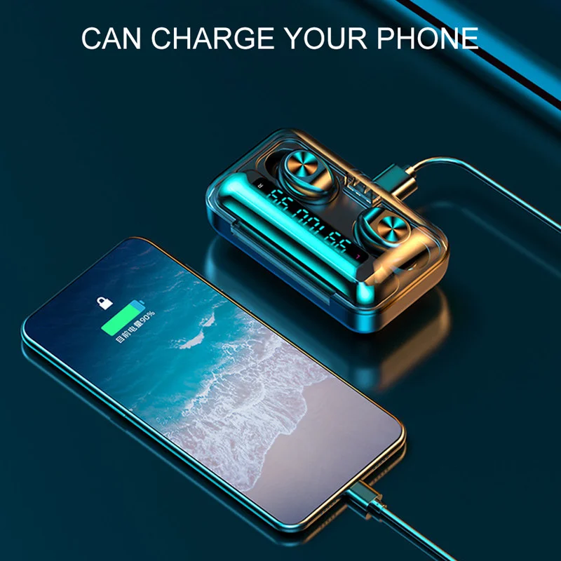 Высокое качество F9-10 Смарт Bluetooh 5 1 светодиодный дисплей Hi-Fi шумоподавление игровые беспроводные наушники Ear pods гарнитура наушники-вкладыши Tws