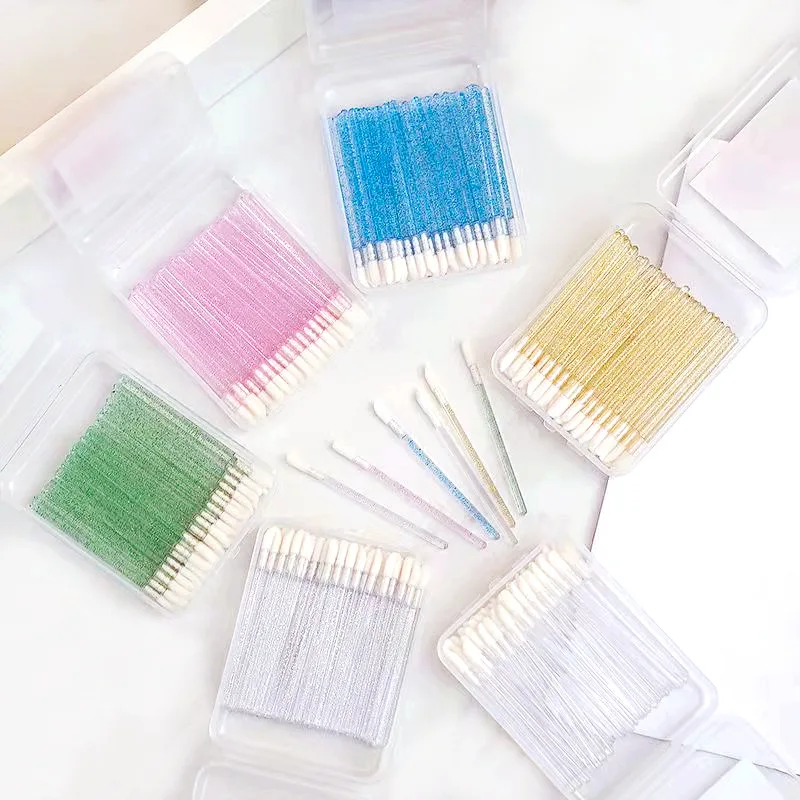 Box Package 50/100 Pcs Makeup Lipstick Applicator Lip Gloss Wands Disposable Lip Brush