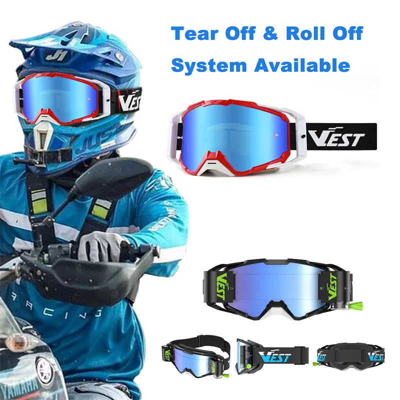 Add Your Own Logo Motorcycle Glasses Motocross Goggles Custom Strap Band Cross Glasses MX Dirtbike Moto Goggles