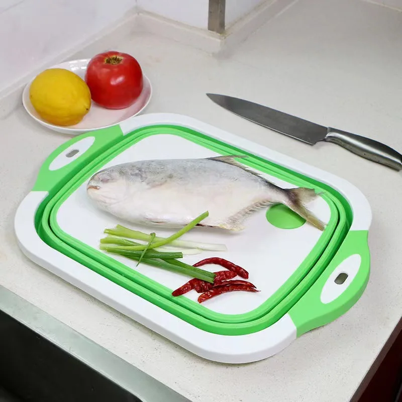 Многофункциональная кухонная корзина складная разделочная