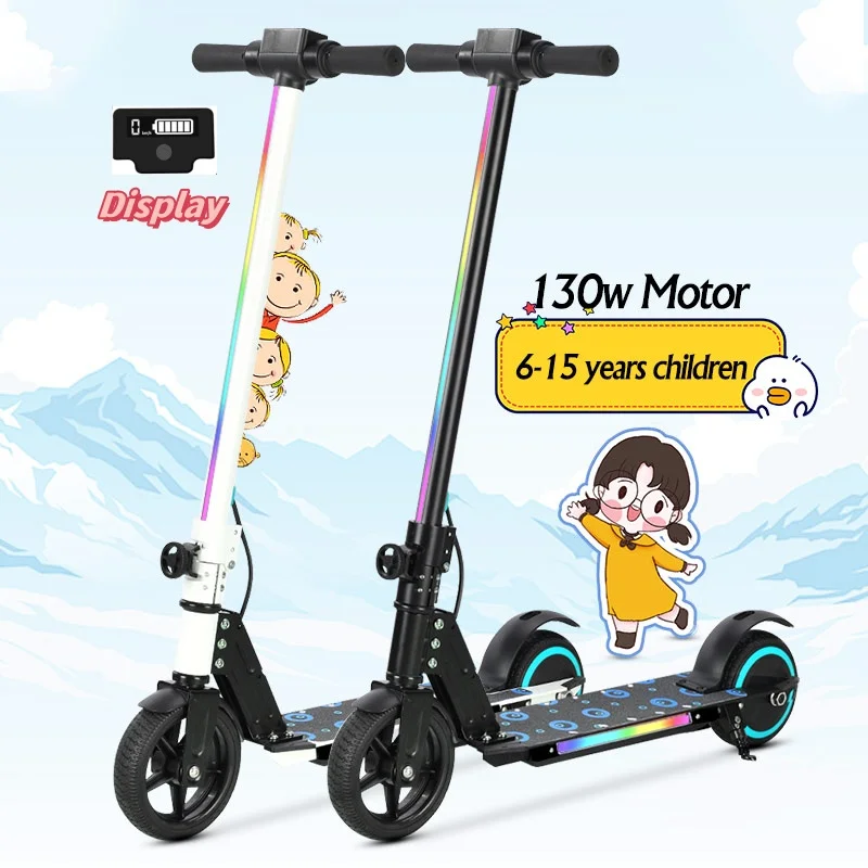 2024 New Customize cheapest 6-15 years children kids Toy electric scooter 130W 2 wheel Electric Scooters For teegnager