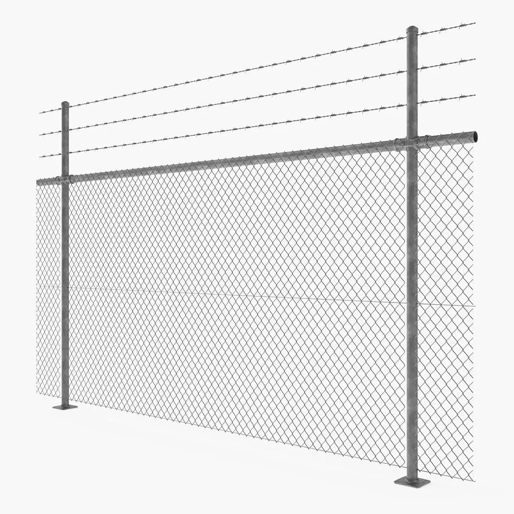 Wholesale High Quality Square Post Hot Dipped Galvanized Used Security Chain Link Wire Mesh Fence