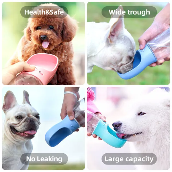 Quality Plastic Black Pink Dogs and Quantity Assured Portable Dog Water Bottle White Blue Malsipree Dog Water Bottle