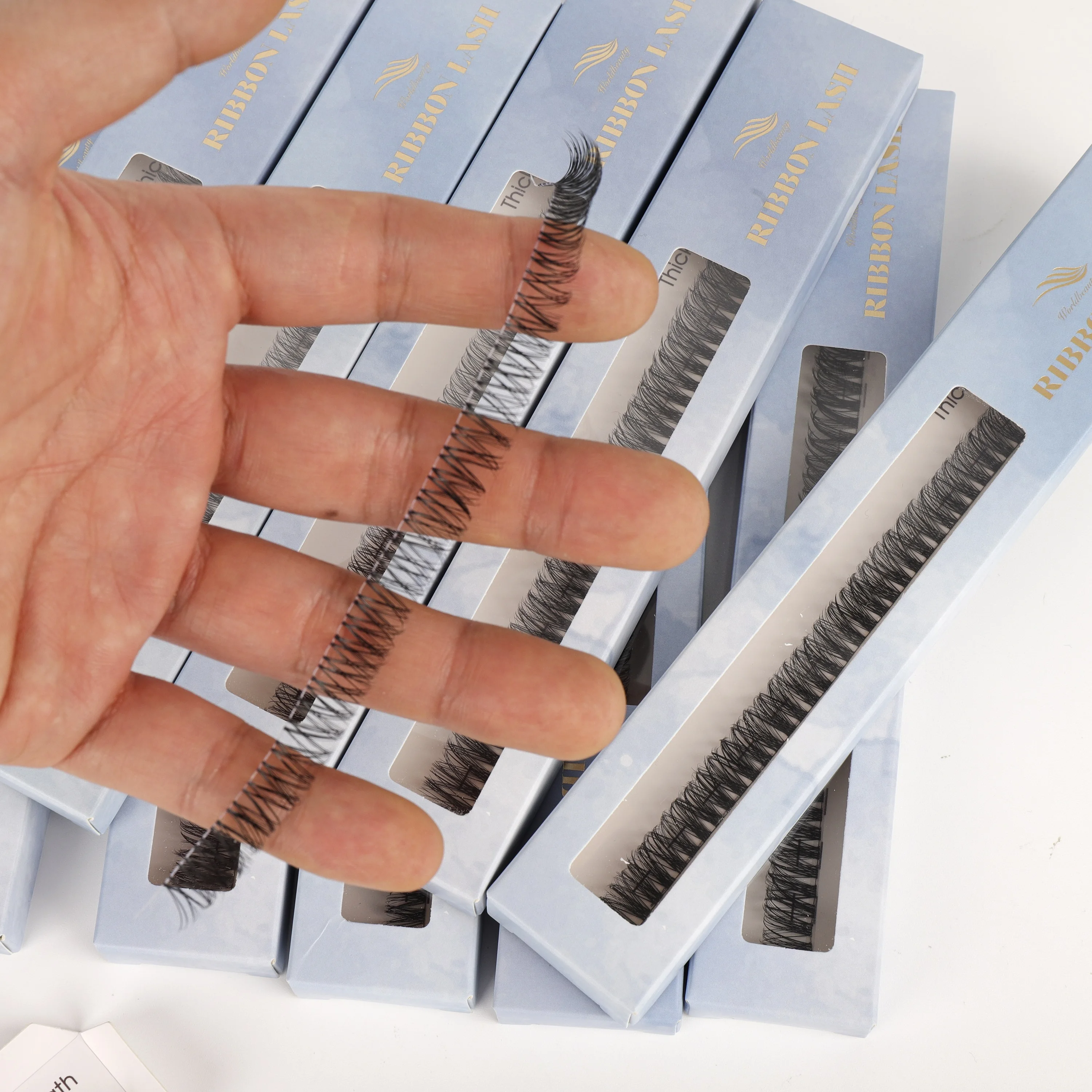 2023 Hot Selling Easy Wear Individual Cluster Fashion DIY Lashes private label clusters diy glue-based lash