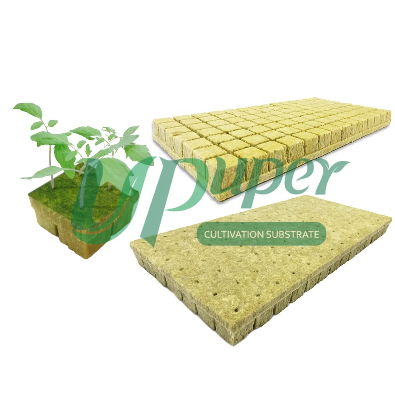 UPuper greenhouse hydroponic growing systems seed starter rock wool hydroponic grow cube