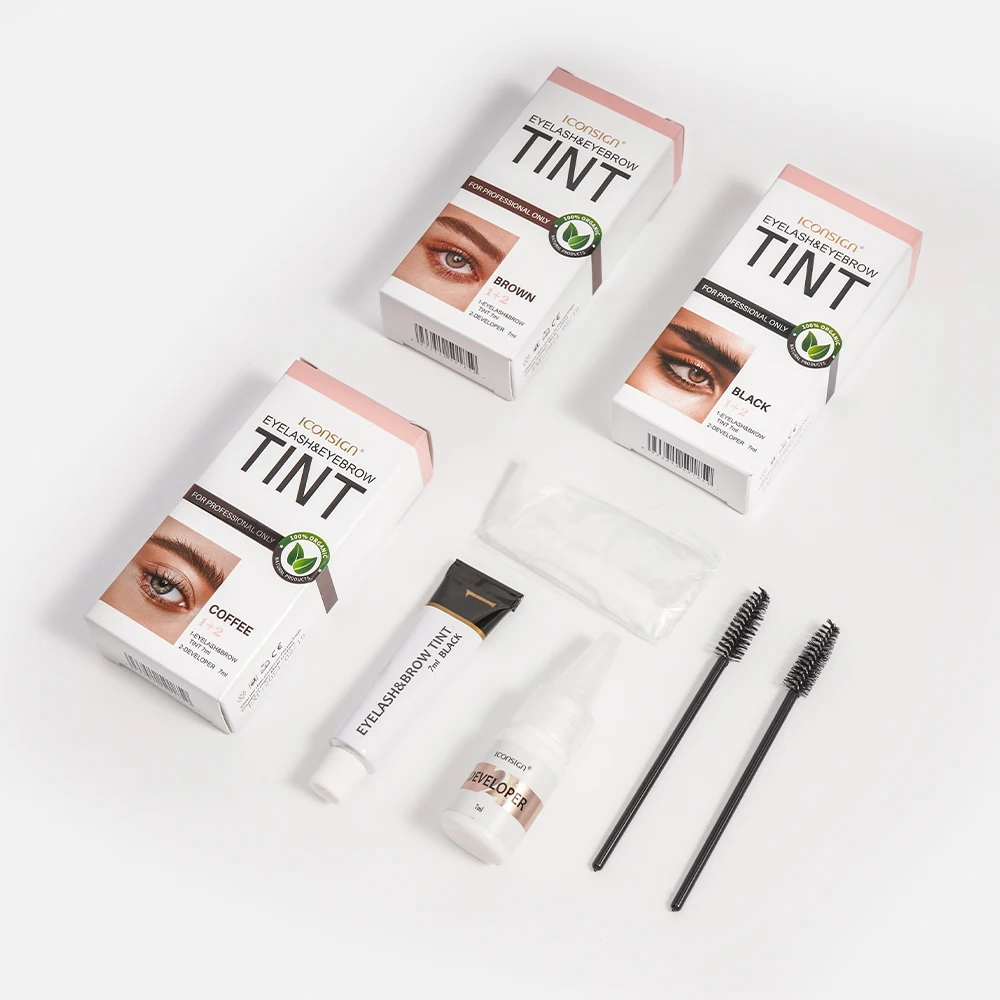iconsign Professional Tint Dye Cream Eyelash Brow Tint Eye Brow Your Brand Eyebrow Instant Hybrid Eyelash Brows Tinting