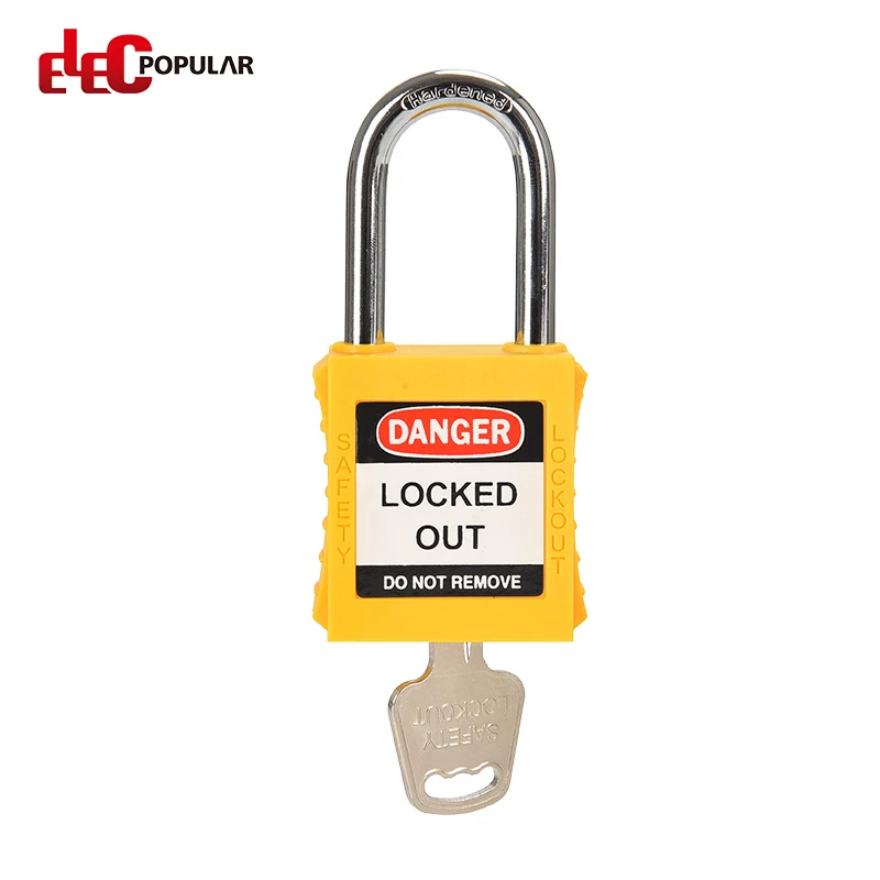 Elecpopular 38mm Steel Shackle safety padlock with Keyed Alike and Master Keyed for Industrial lockout-tagout padlock