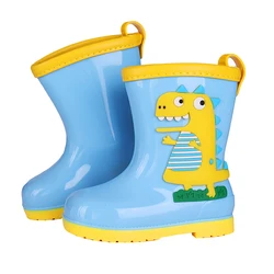 Wholesale Soft Children PVC Boys Waterproof Light Girls Lovely Animal Pattern Thermal Wellies Kids Rainboots