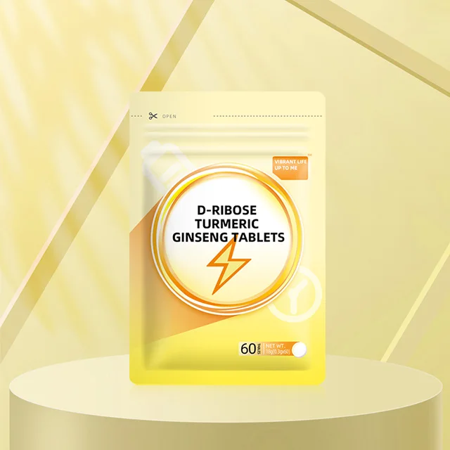 Liver health Anti-fatigue tablets wholesale dietary supplements D-Ribose Turmeric Ginseng Tablets 60 grains