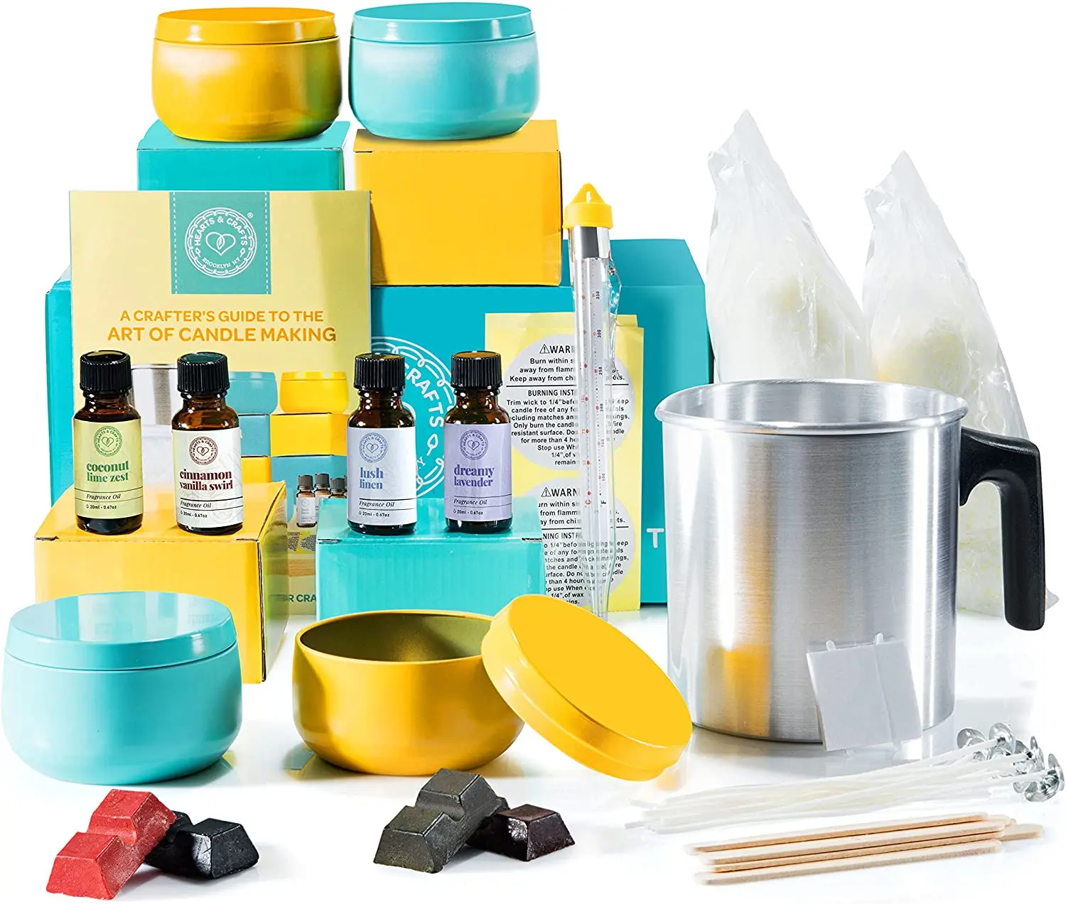 Art And Handmade Supplies  Materials Suitable For Adults Diy Scented Soy Wax Candle Making Kit