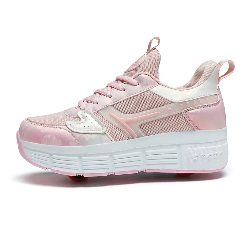 Kids Boys Girls Rechargealb Wheels Sneakers Fashion Roller Wheeled Sneakers