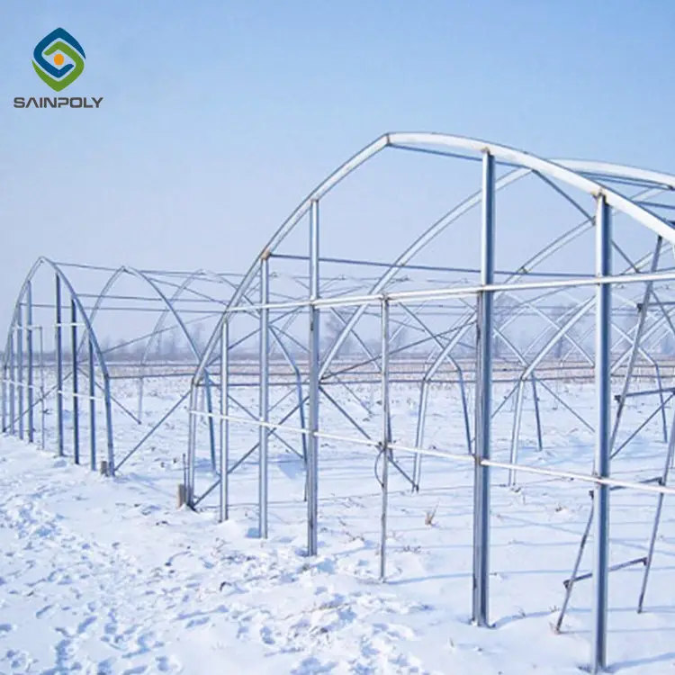 Однопролетная пластиковая пленка аквафонная система сельскохозяйственная теплица